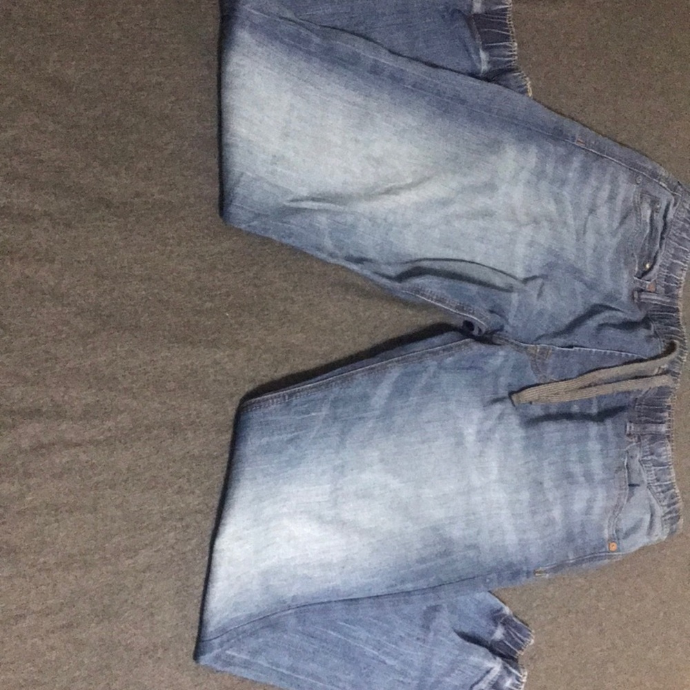 Blue jean joggers